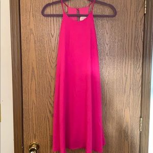 Hot pink shift dress
